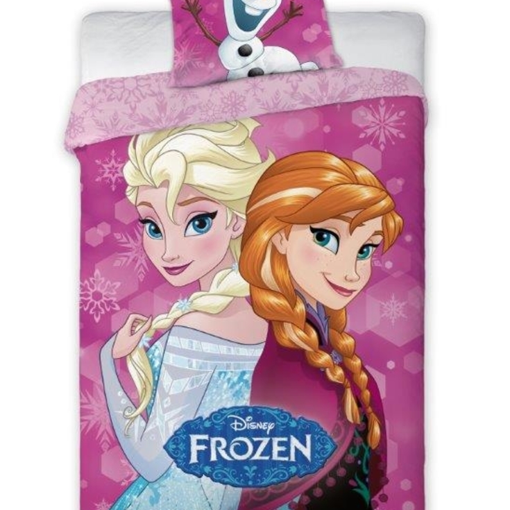 Bavlněné povlečení LEDOVÉ KRÁLOVSTVÍ - RŮŽOVÁ