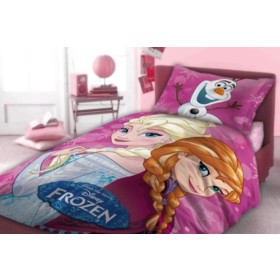 Bavlněné povlečení LEDOVÉ KRÁLOVSTVÍ - RŮŽOVÁ