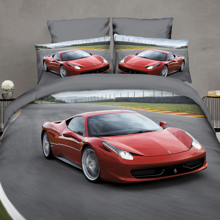 3D EFEKT povlečení  FERRARI 140x200 + 70x90