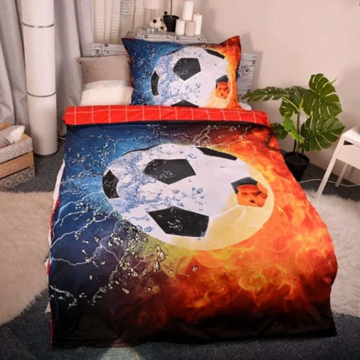 3D EFEKT povlečení FOTBAL / 1 140x200 + 70x90