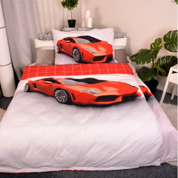 3D EFEKT povlečení SPORTCAR 140x200 + 70x90