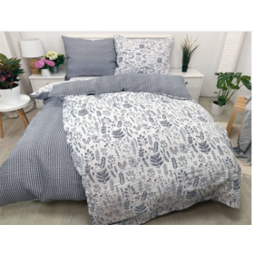 Krepové povlečení HERBÁŘ MODRÝ 70x90 /140x220