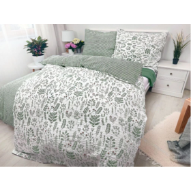 Krepové povlečení HERBÁŘ ZELENÝ 70x90 /140x200