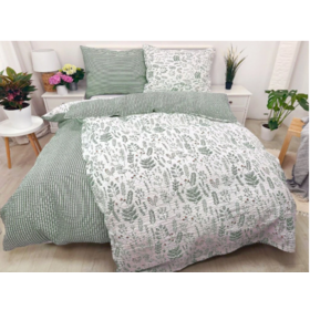 Krepové povlečení HERBÁŘ ZELENÝ 70x90 /140x200