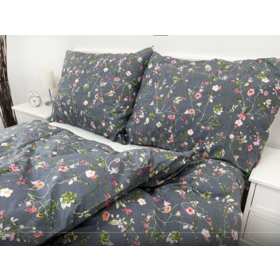 Bavlněné povlečení LEA ŠEDÁ 70x90,140x220