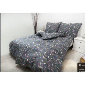 Bavlněné povlečení LEA ŠEDÁ 70x90,140x220