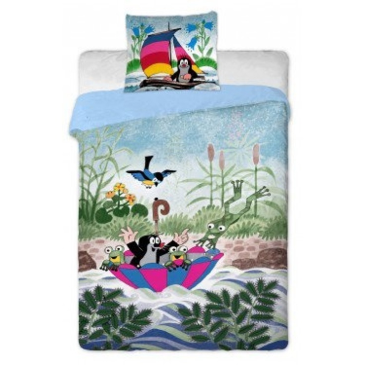 Bavlněné povlečení Krtek v loďičce