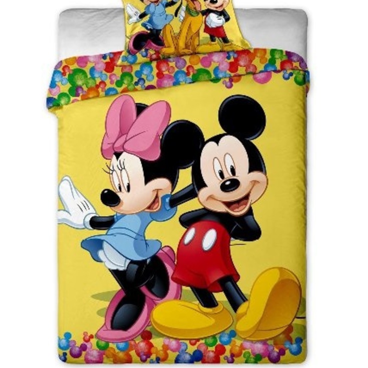 Dětské povlečení Mickey Maus a Minnie colours