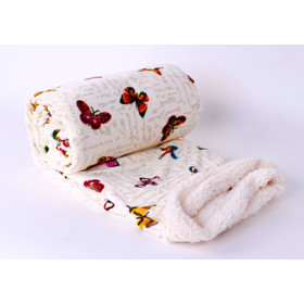 Mikroplyšová deka s beránkem Motýl