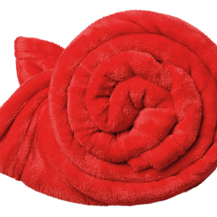 Mikroflanelová deka červená